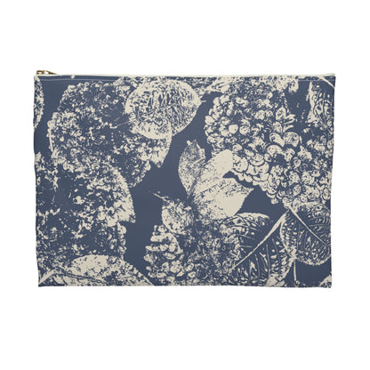 Accessory Pouch, Hydrangea II, Vintage Indigo (Large)