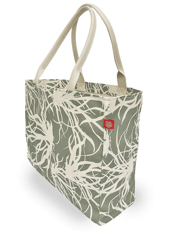 Beach Grass Canvas Tote Bag, Shadow