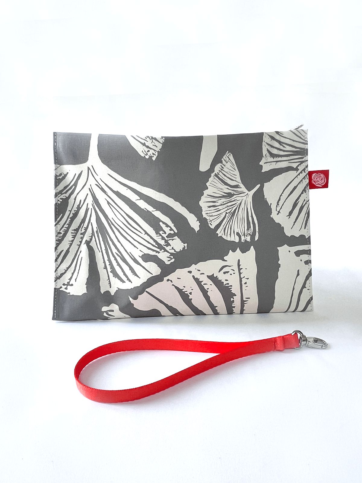 Ginkgo Canvas Clutch, Poppy