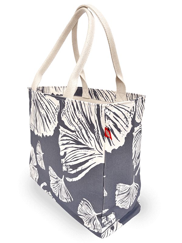 Ginkgo Canvas Tote Bag, Poppy