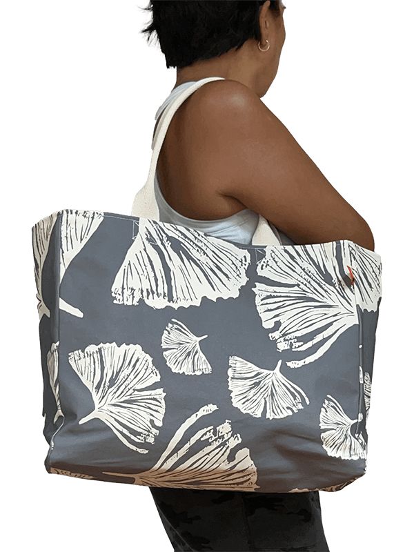 Ginkgo Canvas Tote Bag, Poppy