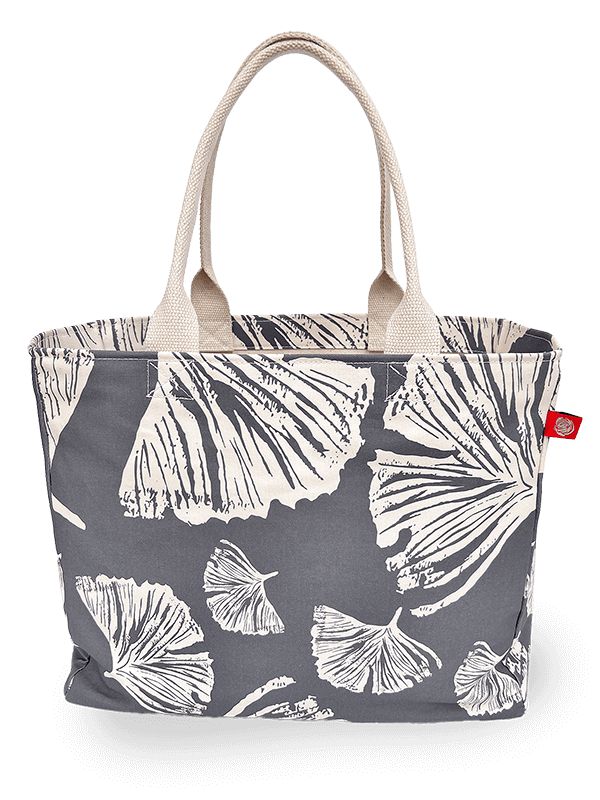 Ginkgo Canvas Tote Bag, Poppy