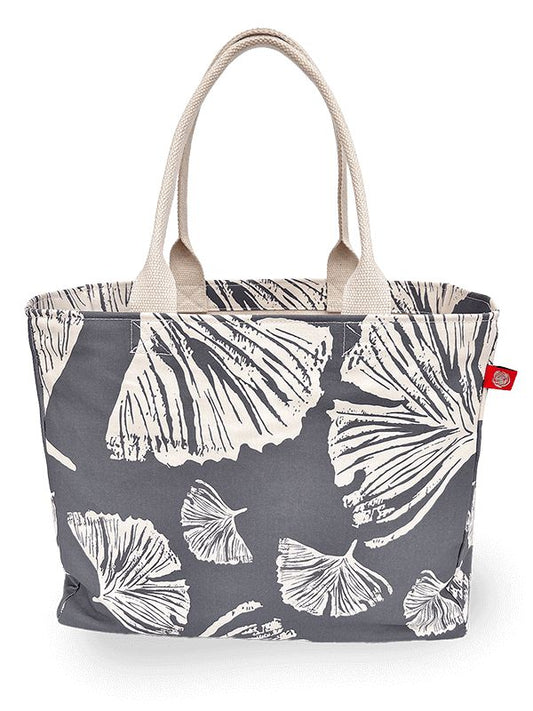 Ginkgo Canvas Tote Bag, Poppy