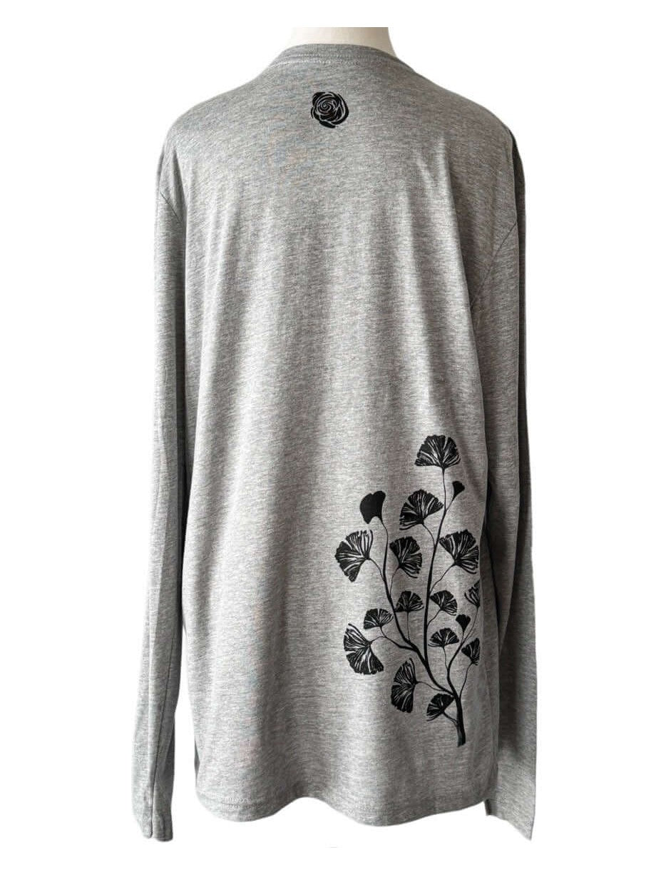 Ginkgo Long Sleeve Tee, Heather Gray