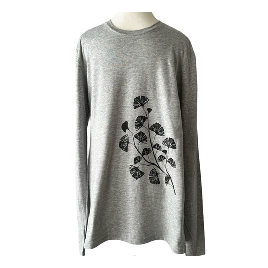 Ginkgo Long Sleeve Tee, Heather Gray