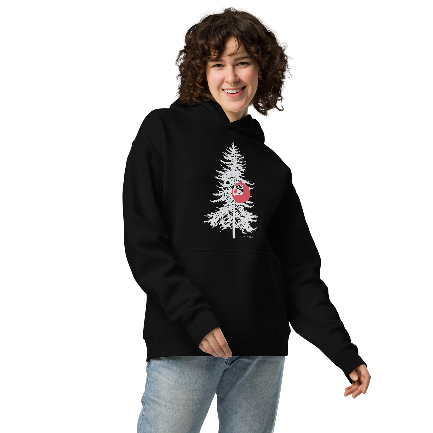 Holiday Hoodie, Christmas Tree, Black