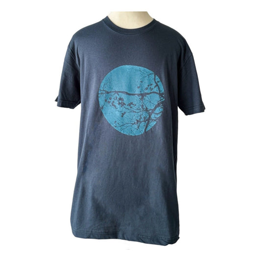 Maple Branches Short Sleeve Tee, Indigo