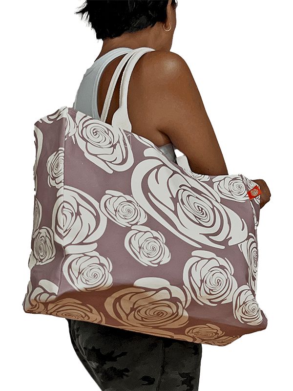 Rosa Rugosa Canvas Tote Bag, Antler