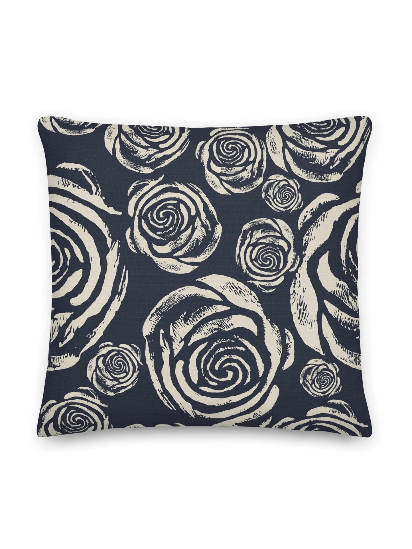 Rustic Rosa Pillow, Blueberry