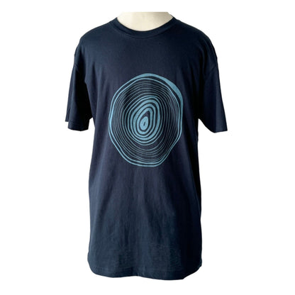 Tree Rings Short Sleeve Tee, Midnight Navy