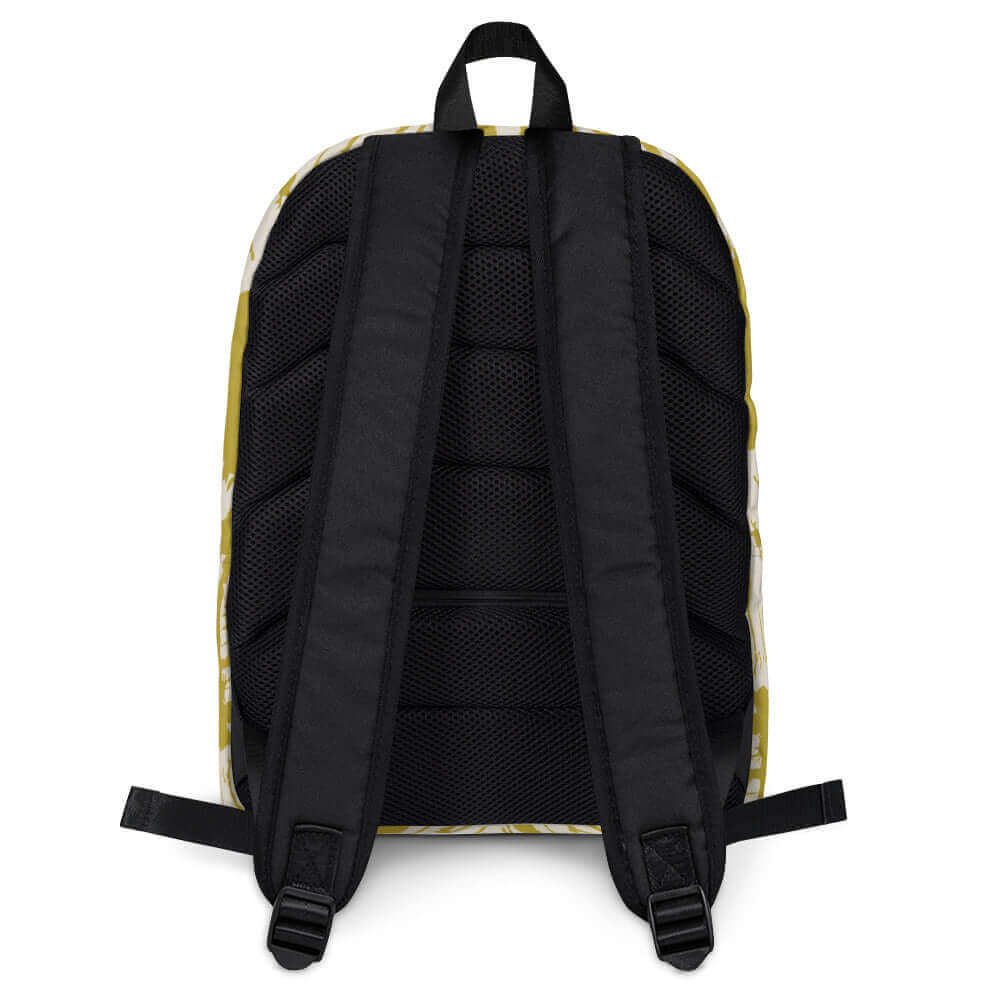 Ginkgo Backpack, Mustard back view