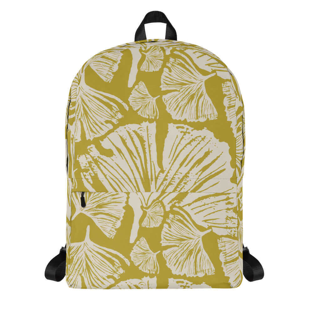 Ginkgo Backpack, Mustard front view