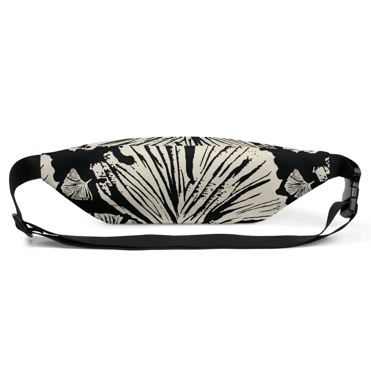 Ginkgo Fanny Pack, Black back view