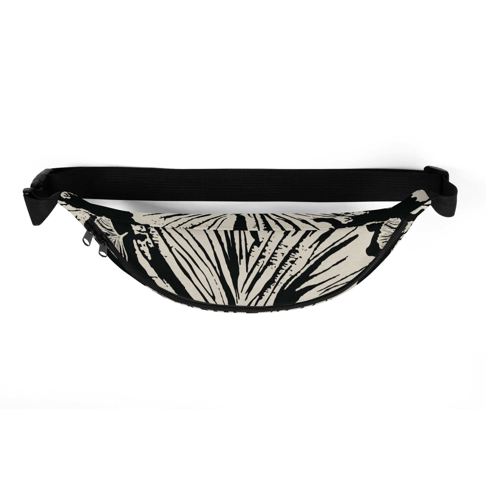 Ginkgo Fanny Pack, Black top view