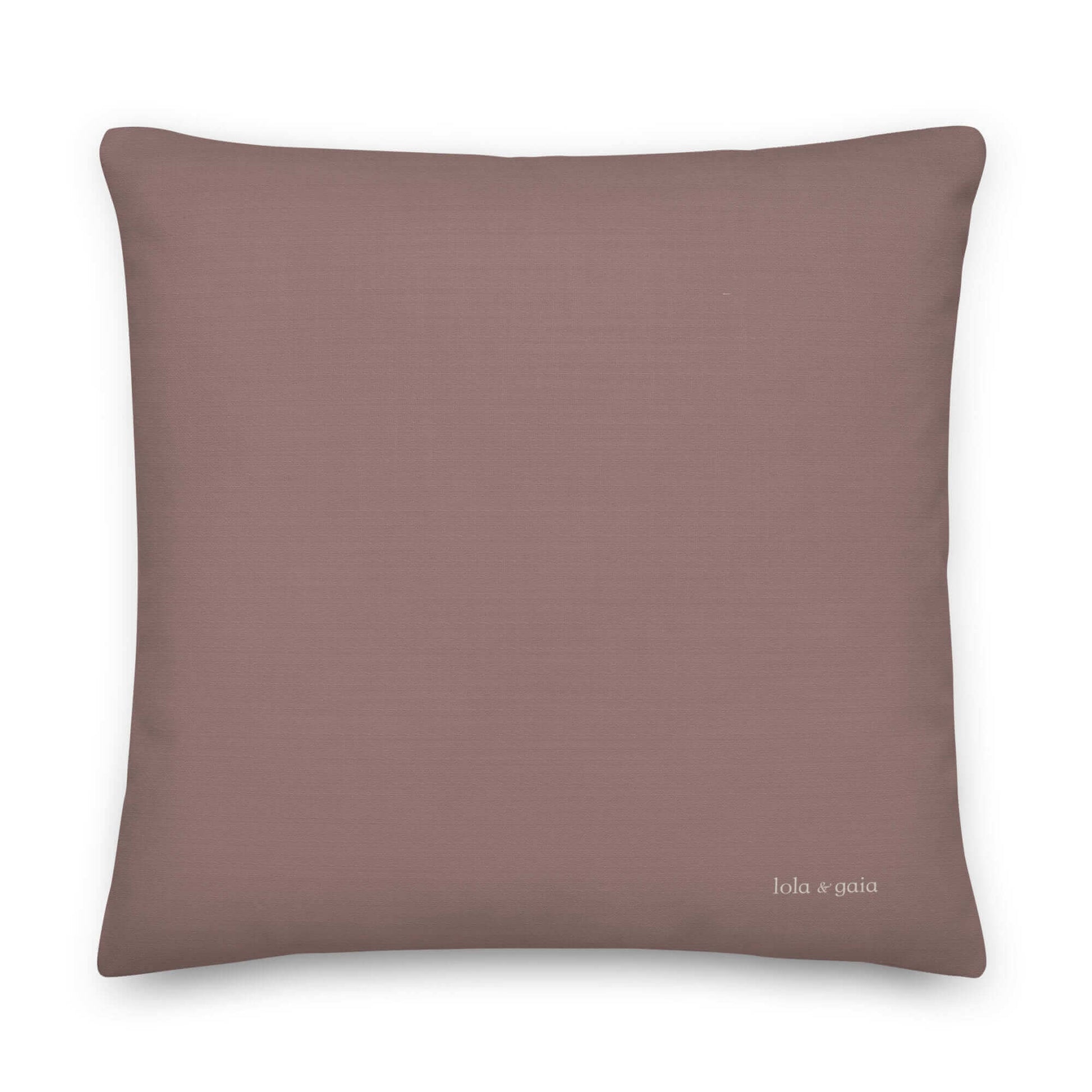 Rustic Rosa Pillow, Arctic Antler back view