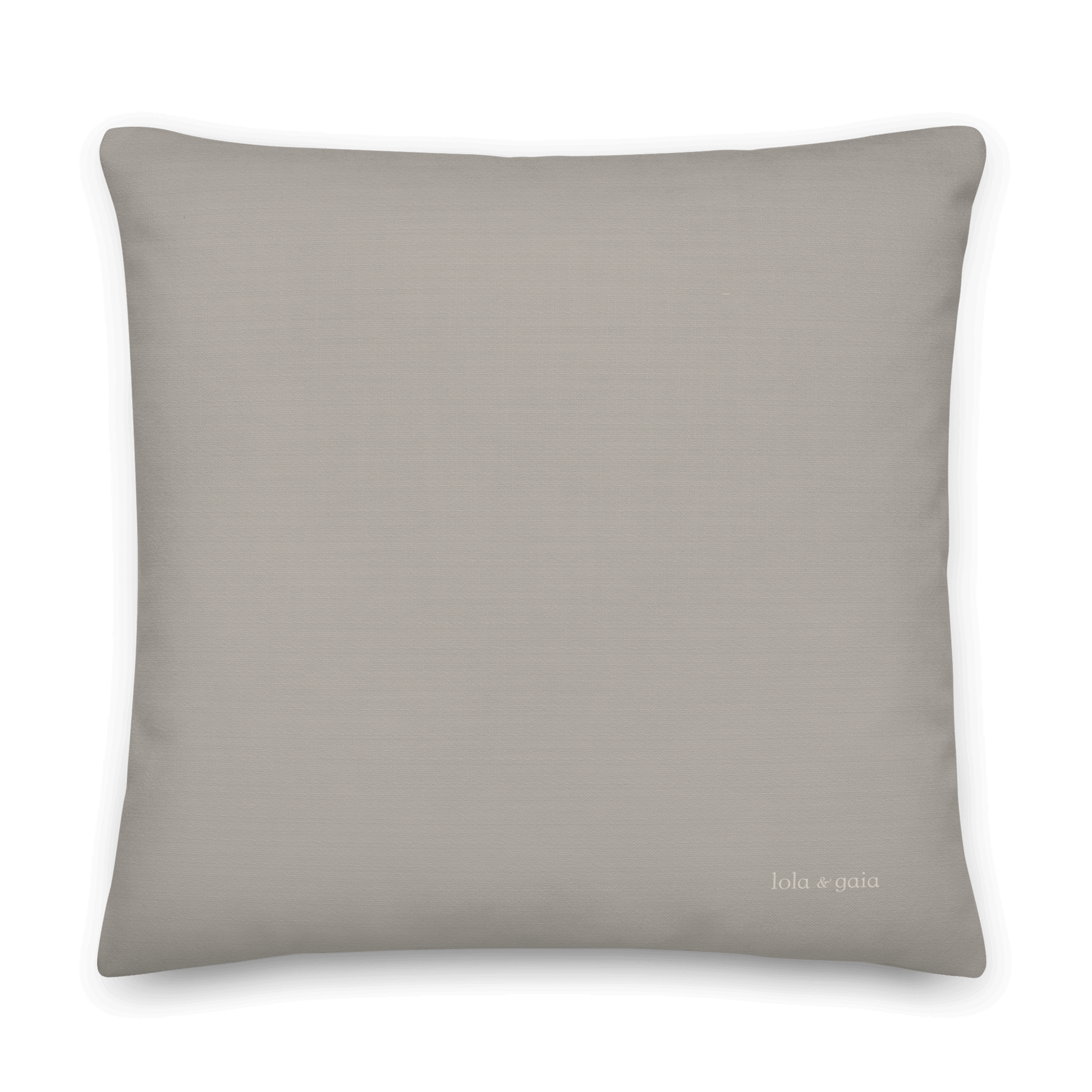 Ginkgo Pillow, Arctic Dove back view