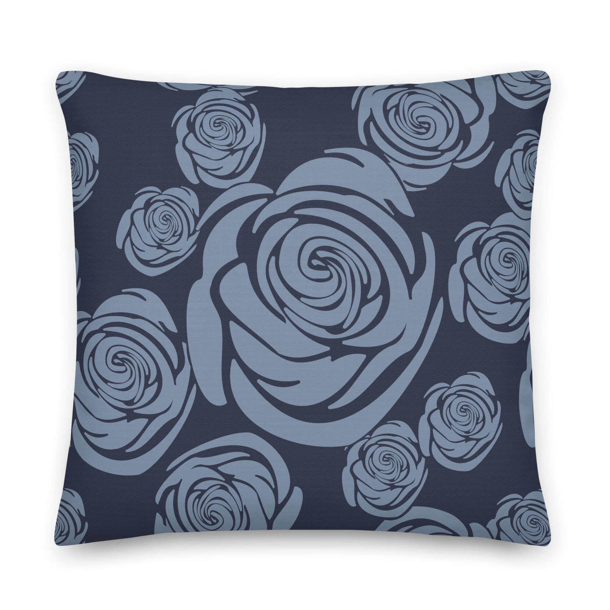 Rosa Rugosa Pillow, Rain Washed front view