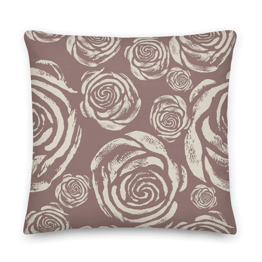 Rustic Rosa Pillow, Antler front view