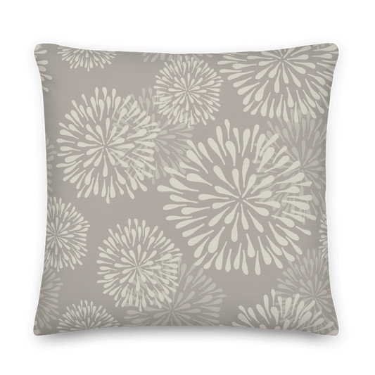 Allium Pillow, Dove front view