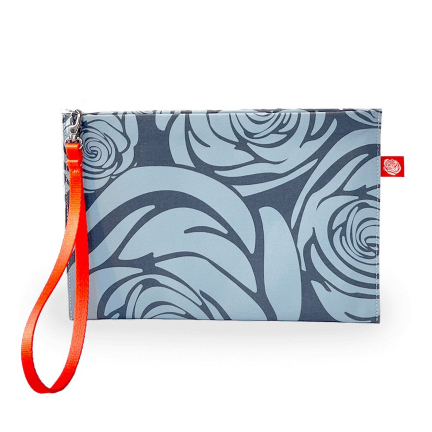 Rosa Rugosa Canvas Clutch, Rainwashed