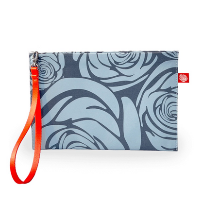 Rosa Rugosa Canvas Clutch, Rainwashed