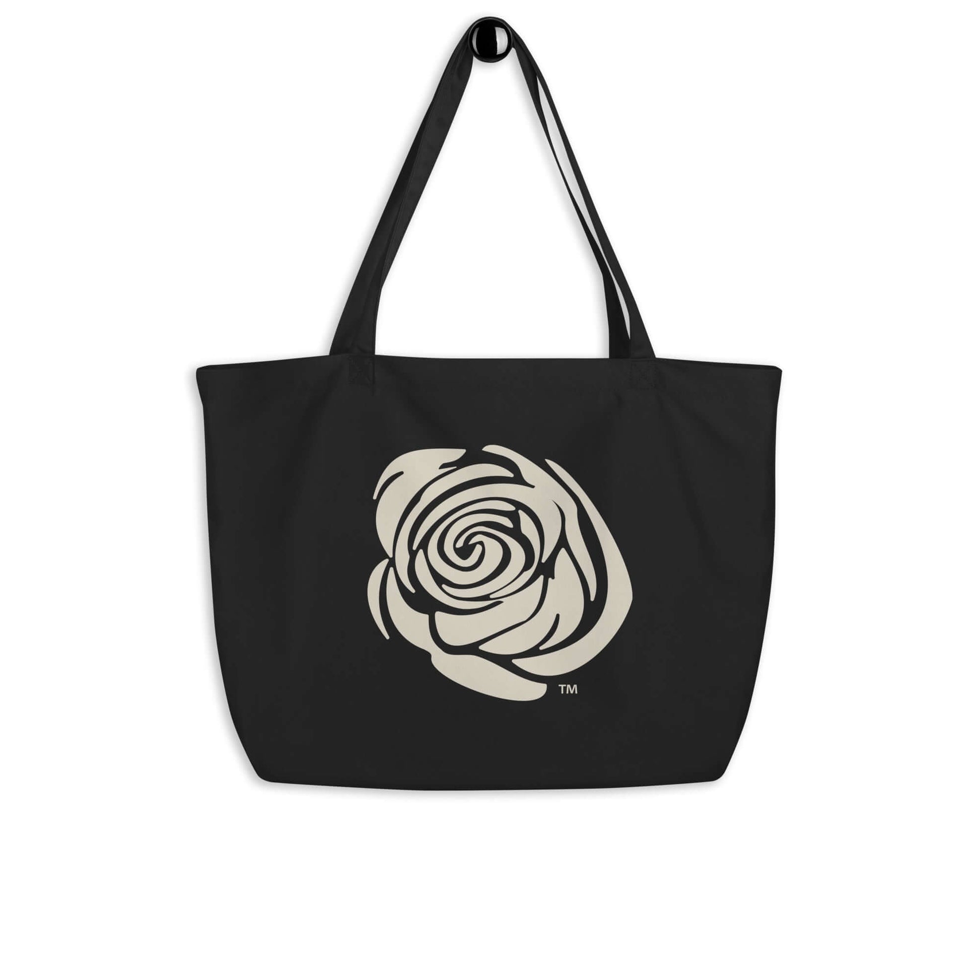 L&G Logo Large Organic Shopping Tote front view