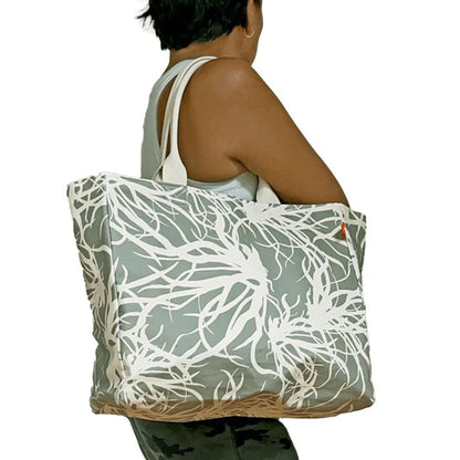 Beach Grass Canvas Tote Bag, Shadow