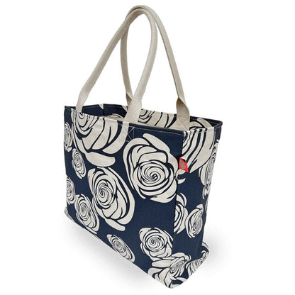 Rosa Rugosa Canvas Tote Bag, Indigo